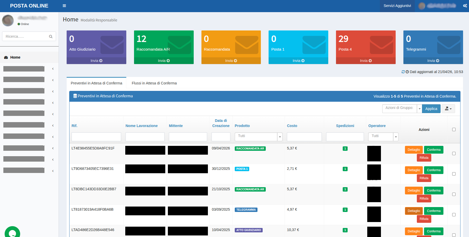 ServiziWeb Catalogo servizi